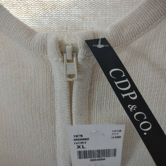 NWT CDP & Co Vintage Christmas Sweater vest glittery silver gold snowflakes - Picture 6 of 10